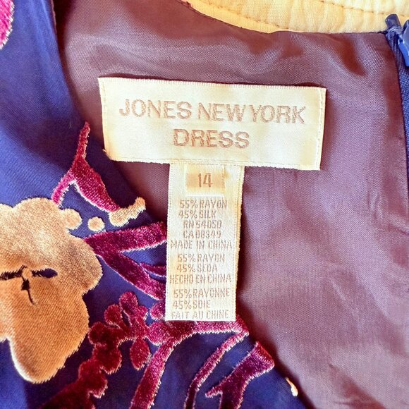 VTG 90s Y2K Purple Velvet Burnout Silk Floral Maxi Slip Dress Size 14 Whimsigoth - Picture 7 of 11